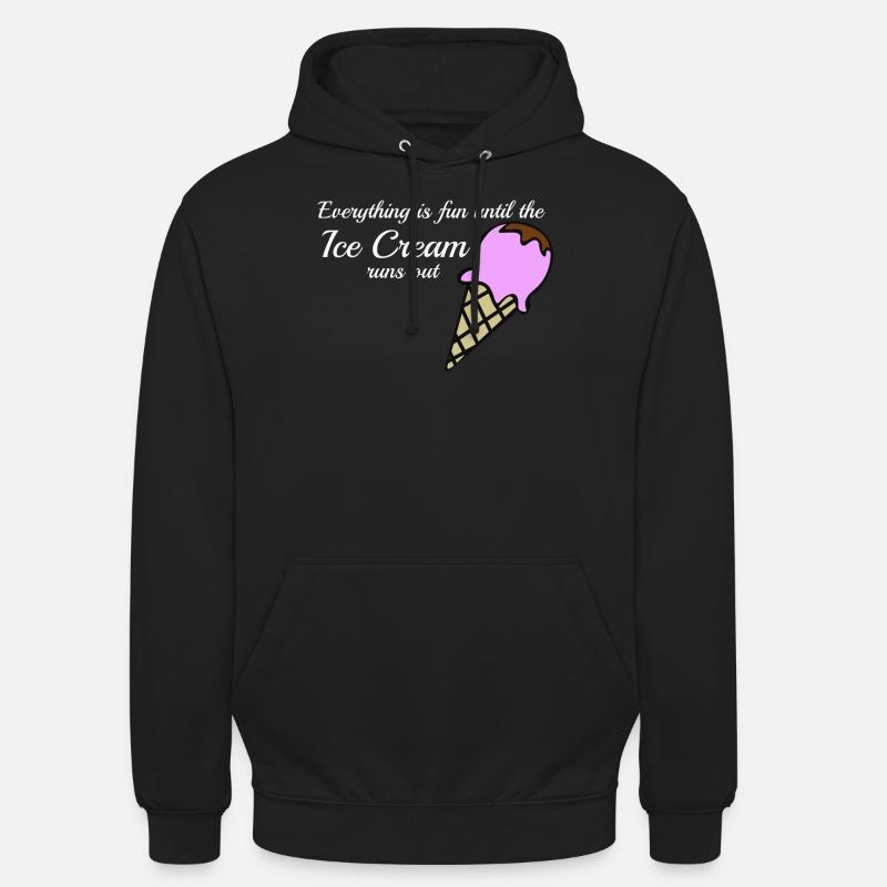 Crème glacée Joke Crème glacée - Sweat-shirt à capuche unisexe - noir