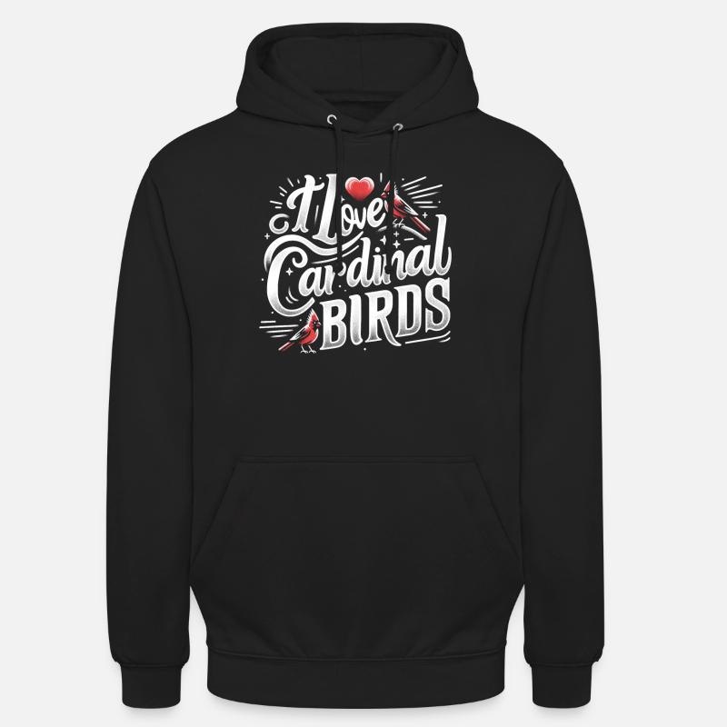 Kardinal Rotkardinal Vogel Roter Kardinal - Unisex Hoodie - Schwarz