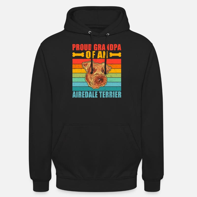 Cadeaux Airedale Terrier - Sweat-shirt à capuche unisexe - noir