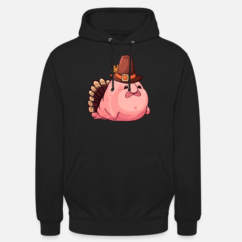 Action de grâces, Blobfish, Dinde - Sweat-shirt à capuche unisexe - noir