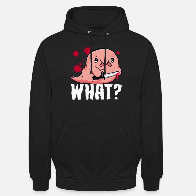 Drôle de poisson blob - Sweat-shirt à capuche unisexe - noir