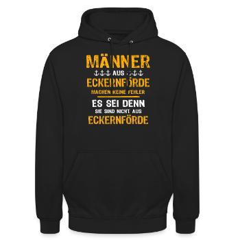 Eckernförde Mann Eckernförder Männer - Unisex Hoodie - Schwarz - Vorne - Alina (178cm) & Michal (187cm)