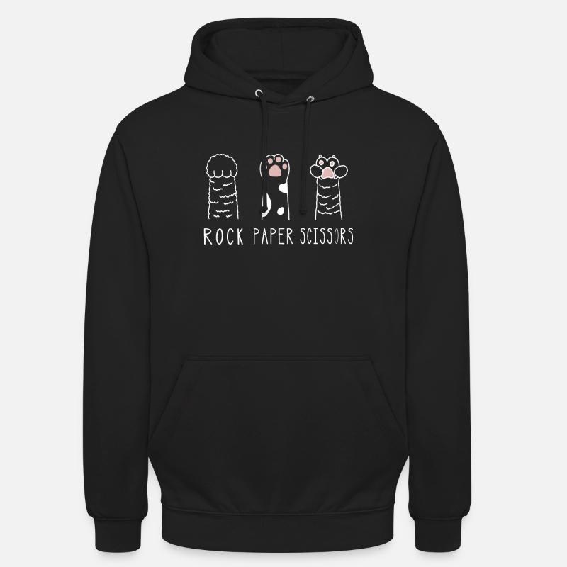 Ciseaux à papier de roche - Sweat-shirt à capuche unisexe - noir