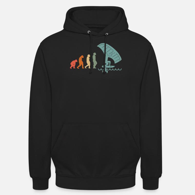Wingfoil-Surfer Wingfoiling Hydrofoil Evolution - Unisex Hoodie - Schwarz