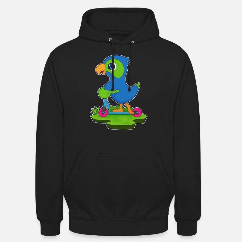 Papagei Roller - Unisex Hoodie - Schwarz