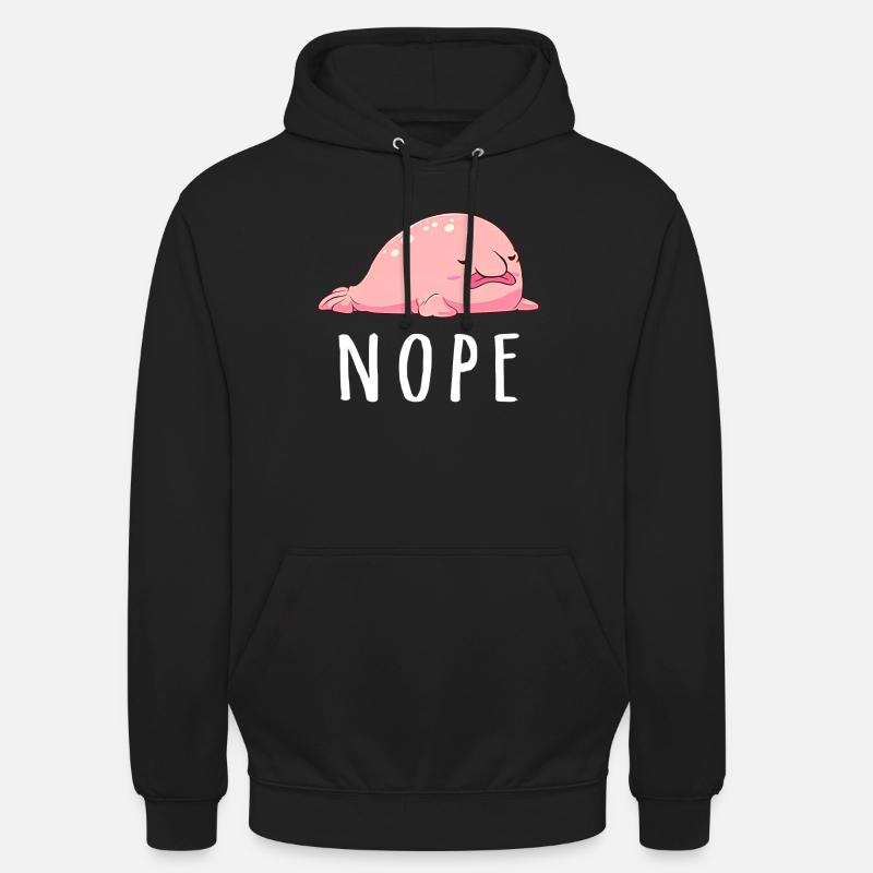 Drôle de poisson blob - Sweat-shirt à capuche unisexe - noir