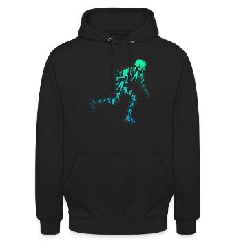 Roller Skating Silhouette Roller Skater - Unisex Hoodie - black - Front - Alina (178cm) & Michal (187cm)
