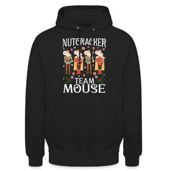 Nutcracker Team Mouse - Unisex Hoodie - Schwarz - Vorne - Alina (178cm) & Michal (187cm)