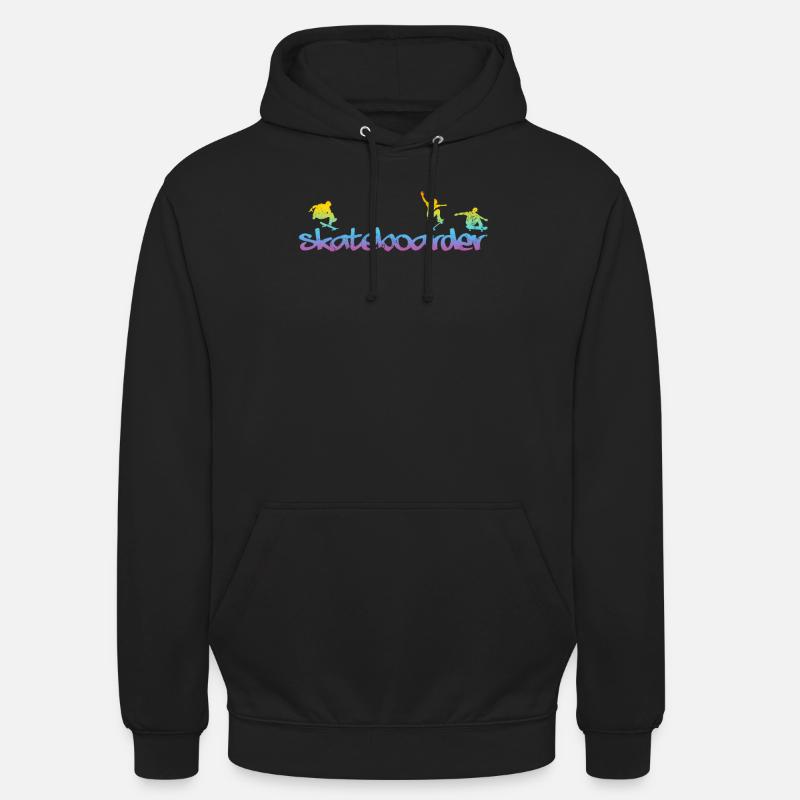 Skateboarder Silhouette Skateboarder Skateboard - Sweat-shirt à capuche unisexe - noir