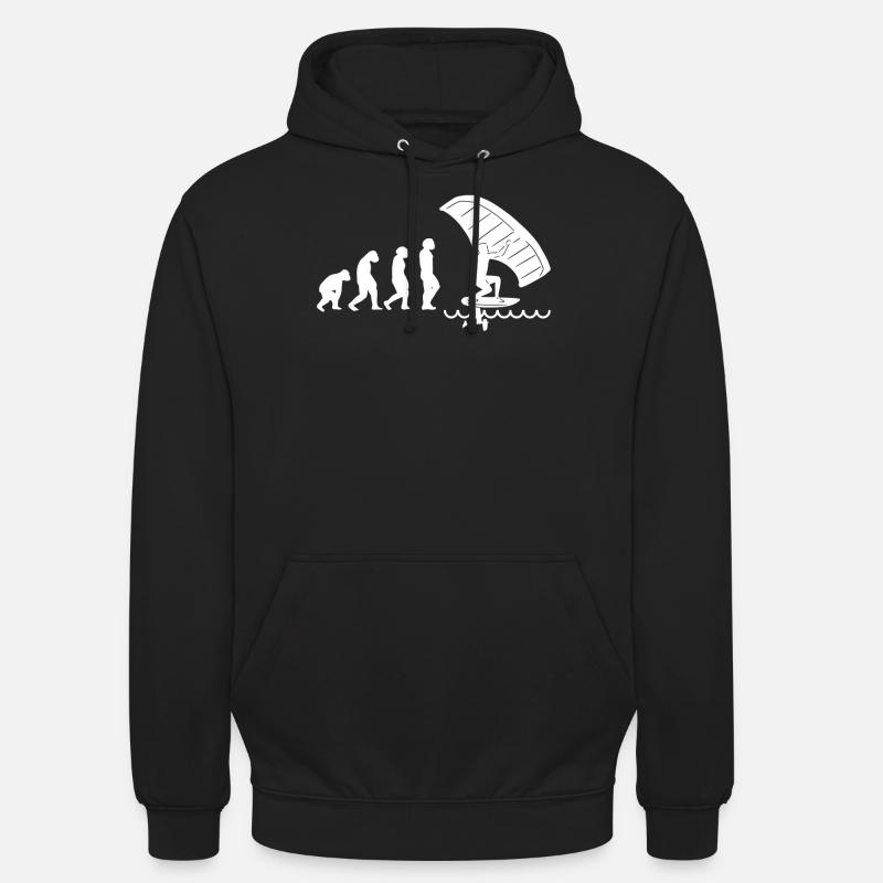 Wingfoil Surfer Wingfoiling Hydrofoil Evolution - Sweat-shirt à capuche unisexe - noir