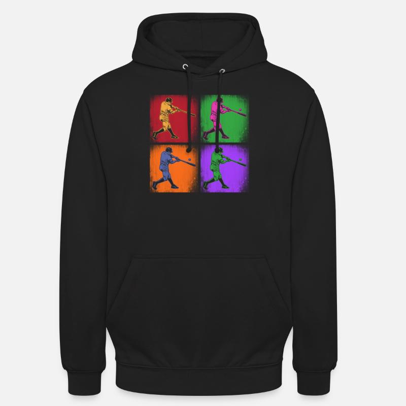 Drôle de baseball - Sweat-shirt à capuche unisexe - noir