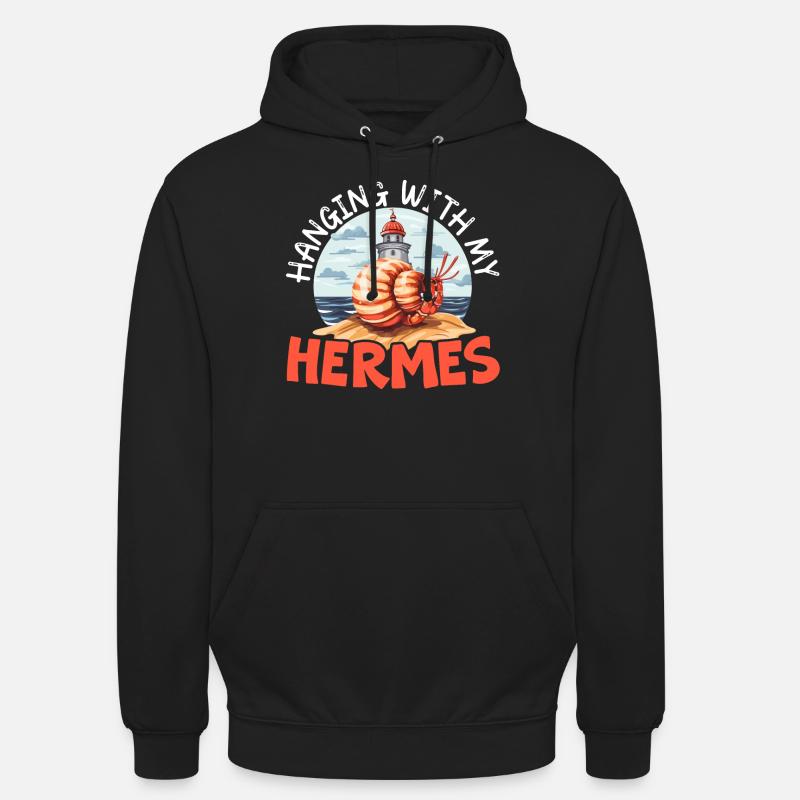Mignon bernard-l’ermite crabes crustacés - Sweat-shirt à capuche unisexe - noir