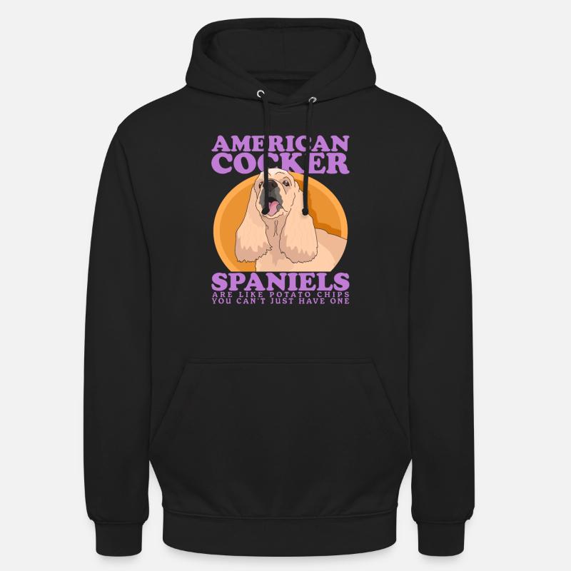 American Cocker Spaniel propriétaire cadeau - Sweat-shirt à capuche unisexe - noir