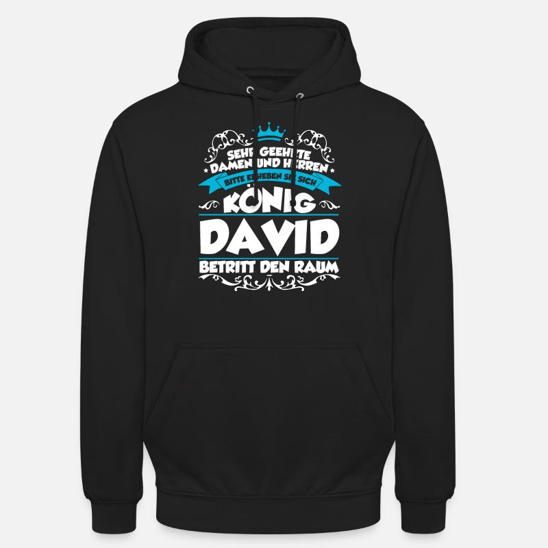 David Name Design - Unisex Hoodie - Schwarz