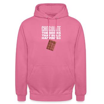 chocolate - Unisex Hoodie - pink - Front - Alina (178cm) & Michal (187cm)