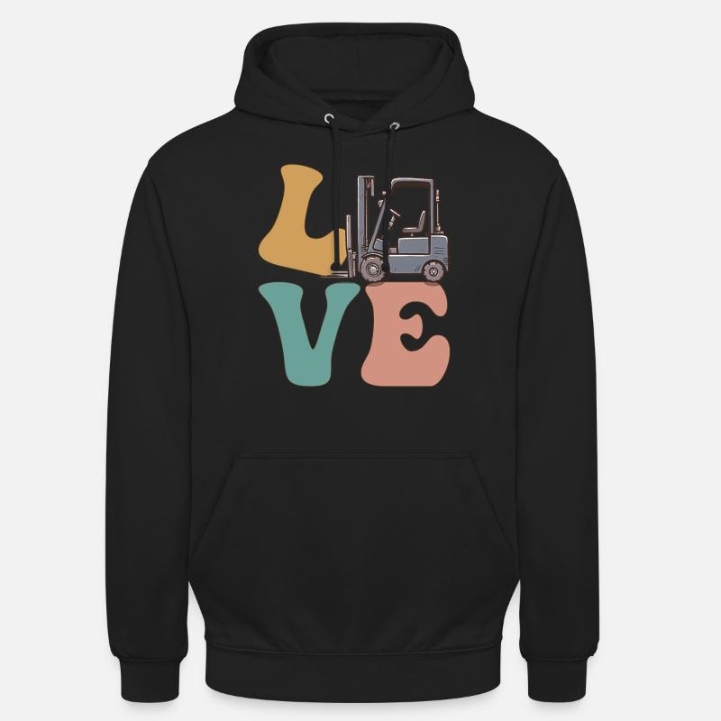 Gabelstaplerfahrer Gabelstaplerfahrer - Unisex Hoodie - Schwarz