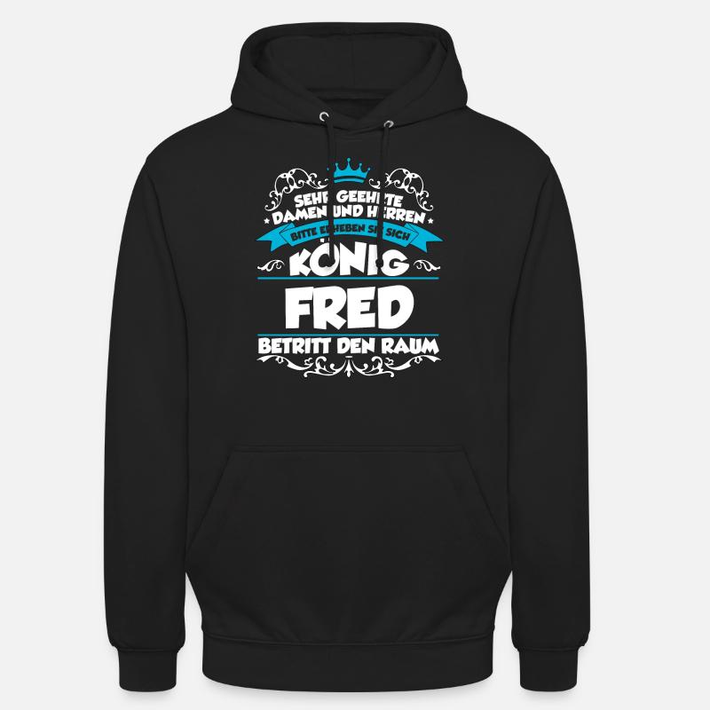 Fred Name Design - Unisex Hoodie - Schwarz