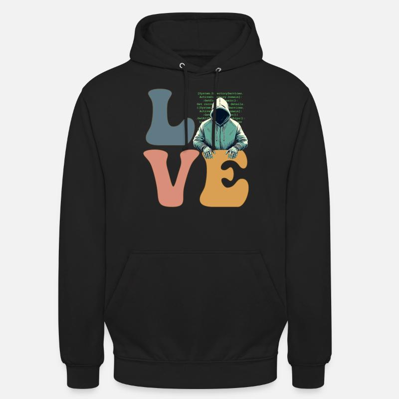 Hacker Hacking Cybersecurity Anonymous - Unisex Hoodie - black