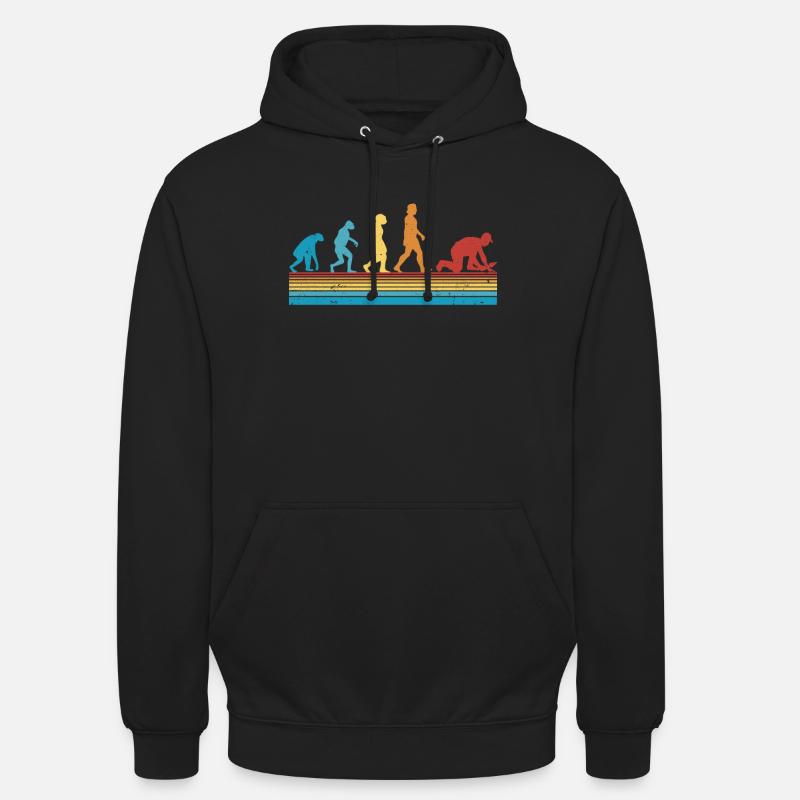 Fliesenleger Evolution Retro - Unisex Hoodie - Schwarz