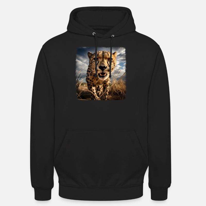 Geparde realistic Gepard - Unisex Hoodie - Schwarz