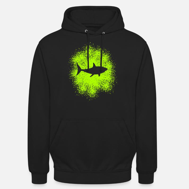 Requin requin dans l’océan - Sweat-shirt à capuche unisexe - noir