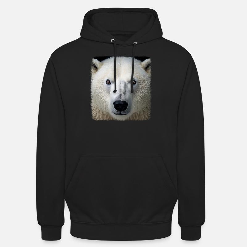 Eisbären realistic Eisbär - Unisex Hoodie - Schwarz
