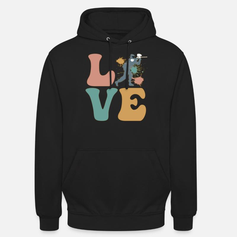 Équipe de joueurs de paintball - Sweat-shirt à capuche unisexe - noir