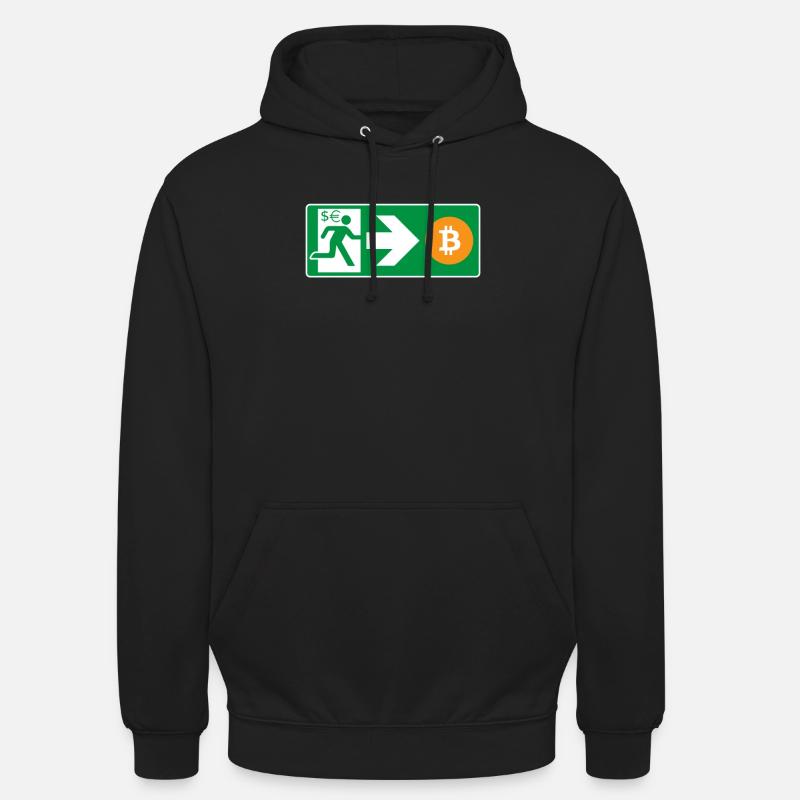 Emergency Exit Bitcoin Bitcoiner - Unisex Hoodie - black