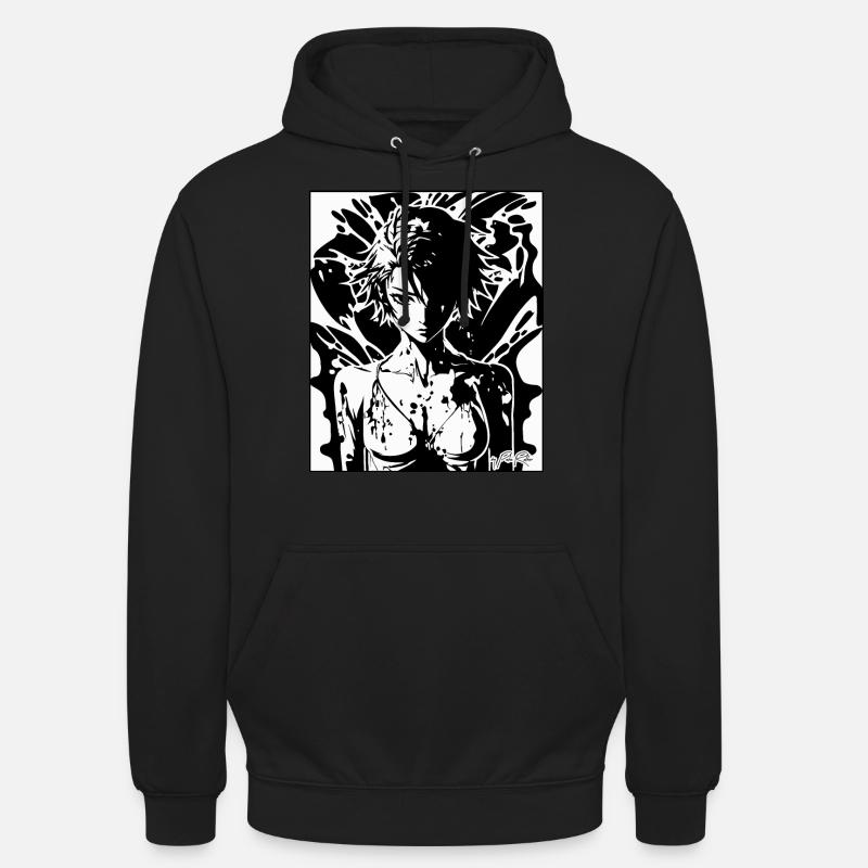 fille d’anime affiche fille - Sweat-shirt à capuche unisexe - noir