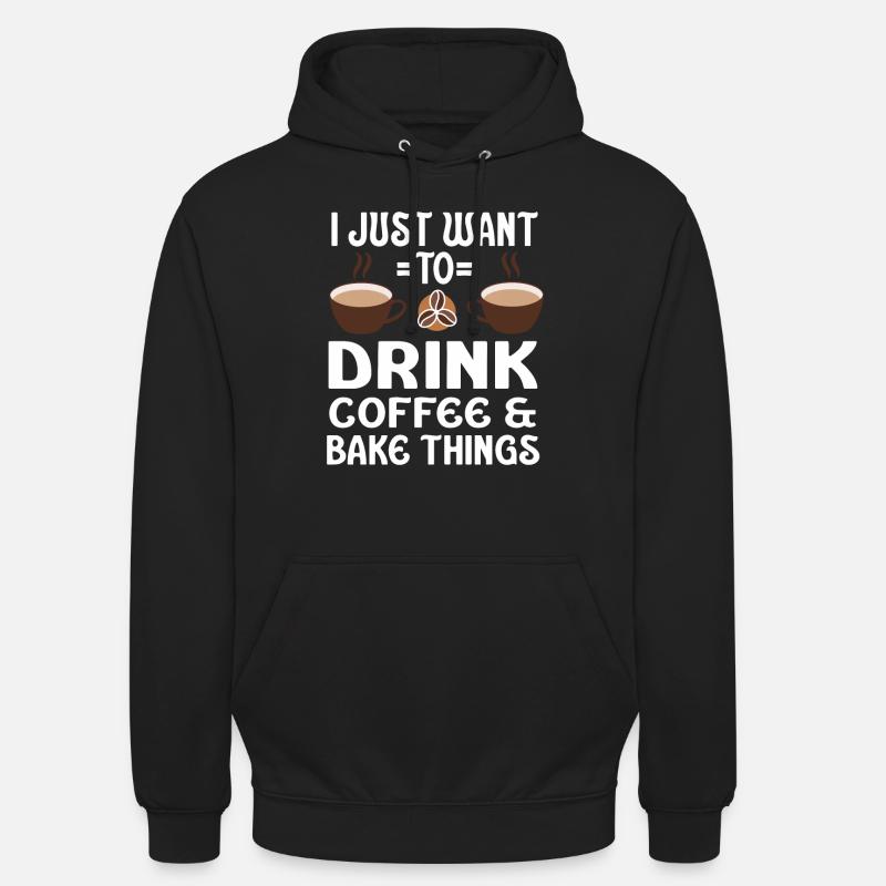 Café Barista - Sweat-shirt à capuche unisexe - noir