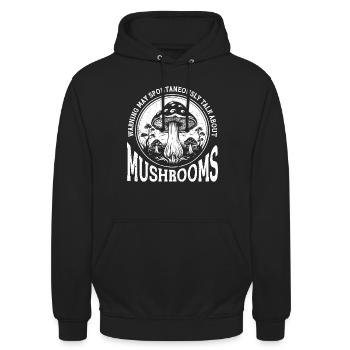 Pilz Mykologie Mykologe Sammler - Unisex Hoodie - Schwarz - Vorne - Alina (178cm) & Michal (187cm)