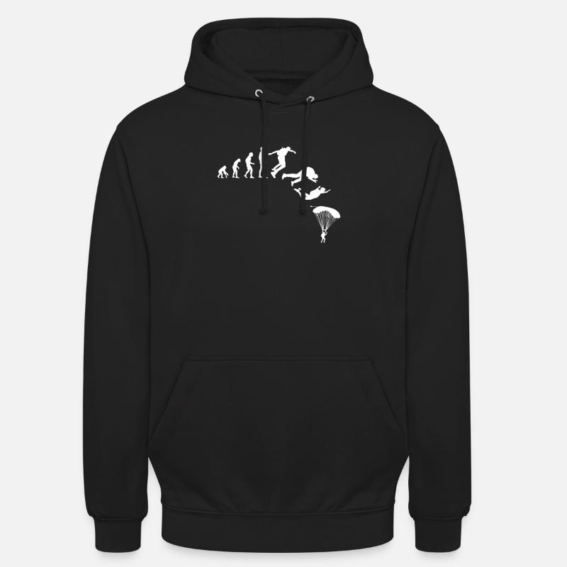 Parachute Evolution Glide Skydiving - Unisex Hoodie - black