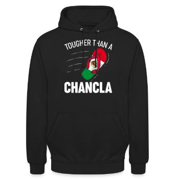 Flag of La Chancla Mexican Mexico - Unisex Hoodie - black - Front - Alina (178cm) & Michal (187cm)