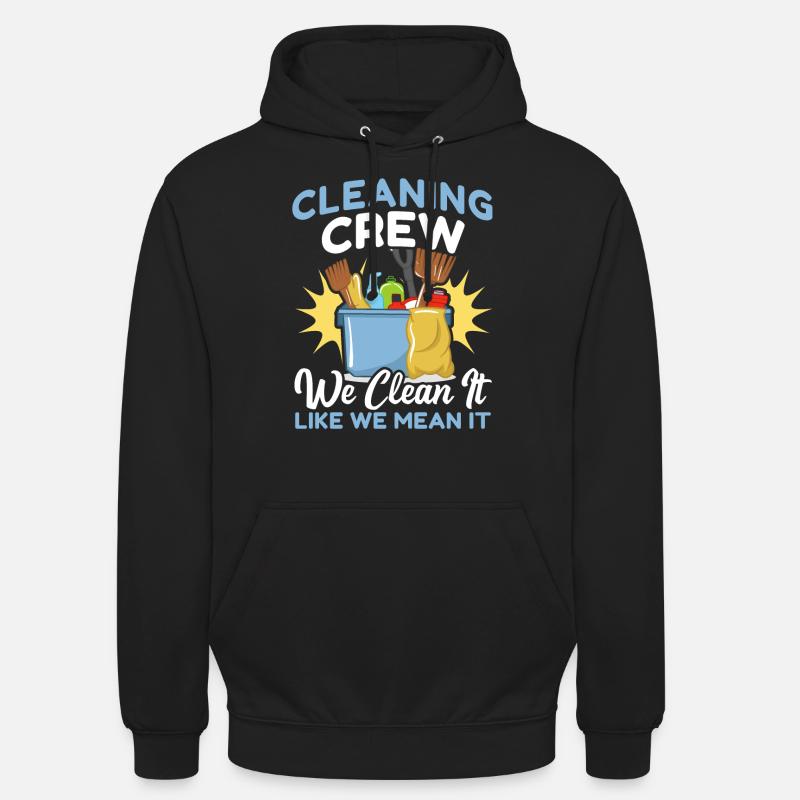 Équipe de nettoyage - Sweat-shirt à capuche unisexe - noir