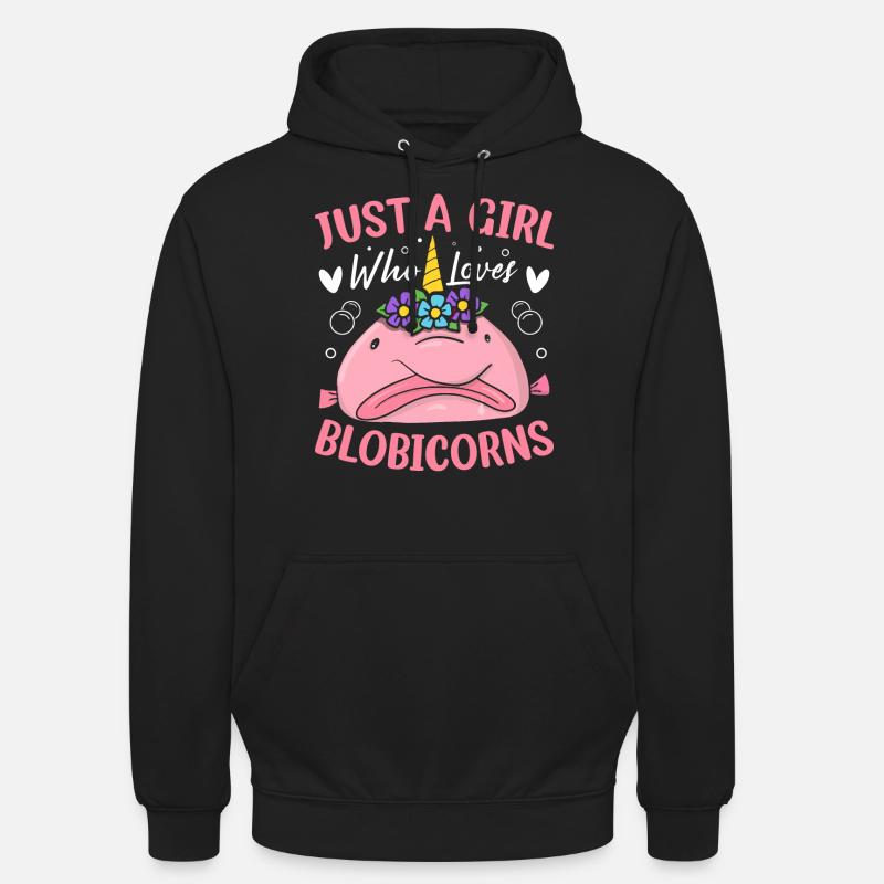 Drôle de poisson-mouche créature marine - Sweat-shirt à capuche unisexe - noir