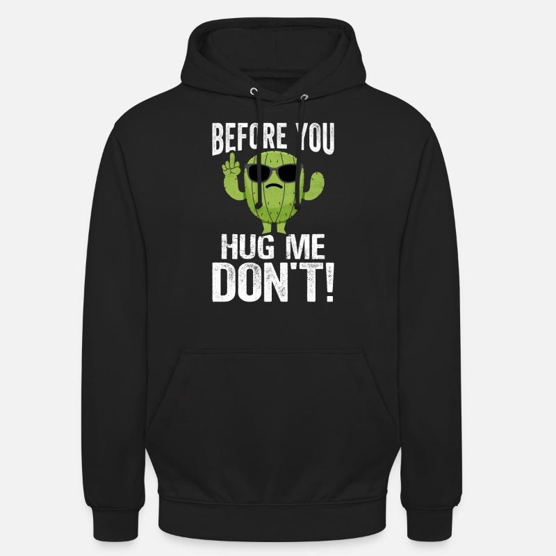 Drôle de cactus succulent - Sweat-shirt à capuche unisexe - noir
