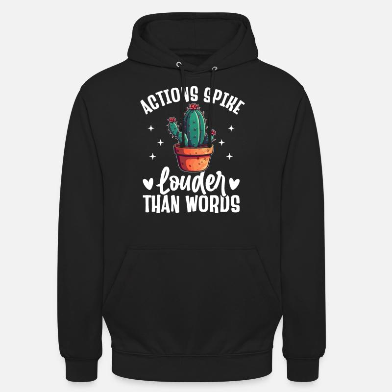 Drôle de cactus succulent - Sweat-shirt à capuche unisexe - noir