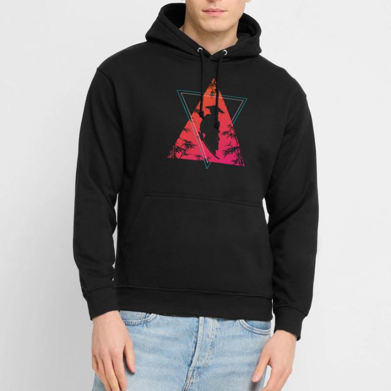Neon Samurai Moderner Krieger Geist Unisex Hoodie