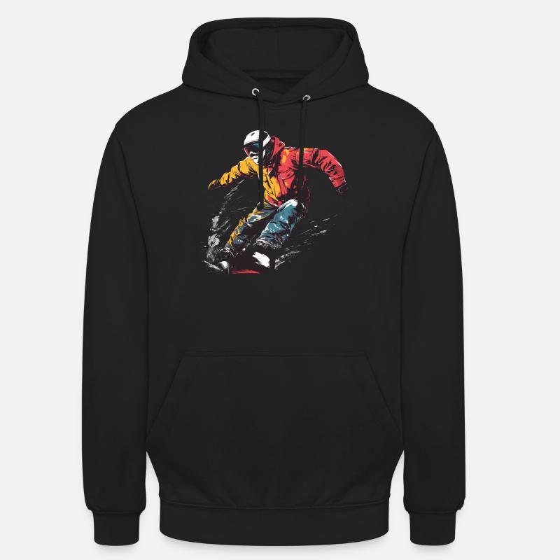 Winter Mountains Freestyle Snowboard - Sweat-shirt à capuche unisexe - noir