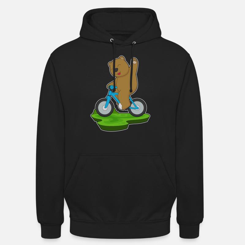 Vélo de l’ours - Sweat-shirt à capuche unisexe - noir