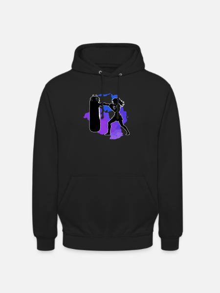 Kickboxfrau Kickboxer Frauen - Unisex Hoodie - Schwarz