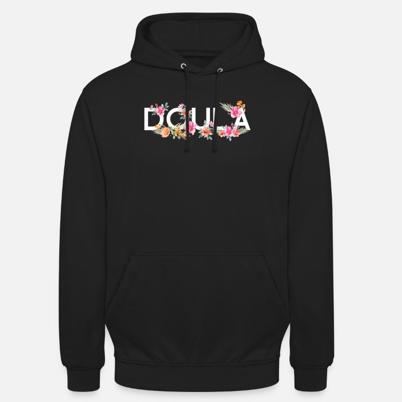 Doula Naissance Travailleur Fleur - Sweat-shirt à capuche unisexe - noir