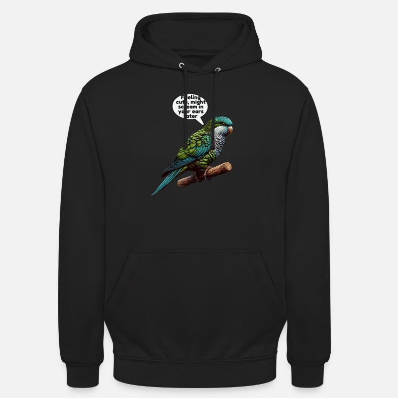 Perroquet Quaker Moine Perruche - Sweat-shirt à capuche unisexe - noir