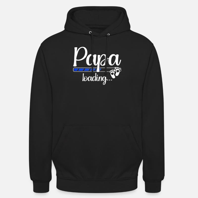 Papi Loading Schwangerschaft Bald Papa Loading - Unisex Hoodie - Schwarz