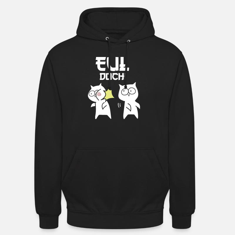Eul Doch Eulen Heul Doch Ohrfeige - Unisex Hoodie - Schwarz
