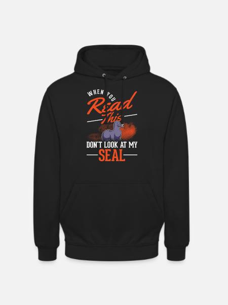 Robbe Geschenk Seehund Seelöwe - Unisex Hoodie - Schwarz