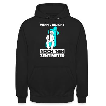 Physiotherapeuten Lustig Physiotherapie Humor - Unisex Hoodie - Schwarz - Vorne - Alina (178cm) & Michal (187cm)