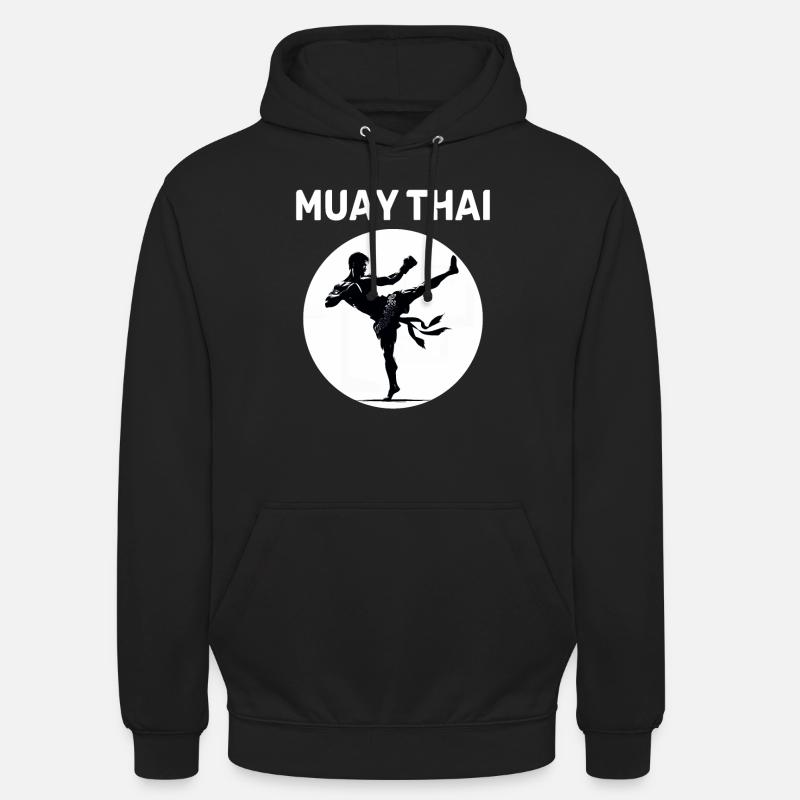 Combattant de Muay Thaï - Sweat-shirt à capuche unisexe - noir