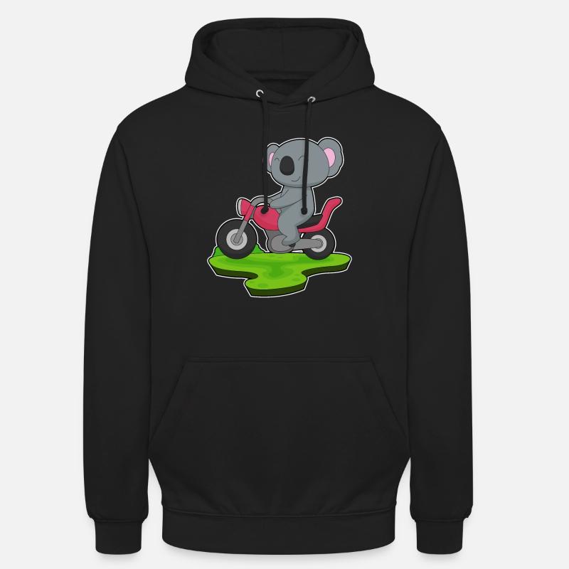 Moto Koala - Sweat-shirt à capuche unisexe - noir