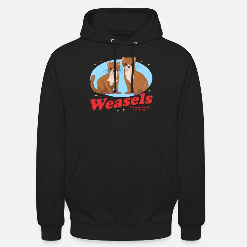 Belette Hermännchen souris belette cadeau - Sweat-shirt à capuche unisexe - noir